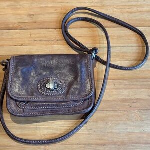 Fossil Vintage Leather Crossbody Bag in Brown